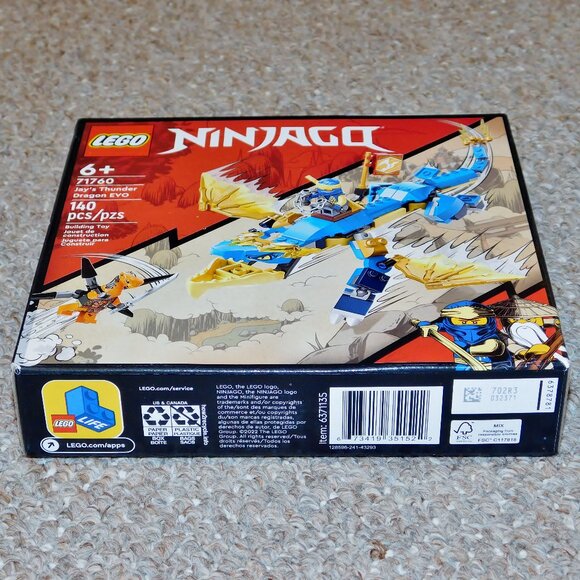 2022 LEGO Ninjago Jay's Thunder Dragon EVO MIB Brand New # 71760 - Picture 5 of 7